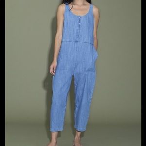 Ilana Kohn Leroy Jumpsuit Faded Denim Large